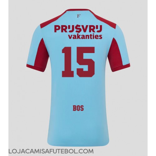 Camisa de Futebol Feyenoord Jordan Bos #15 Equipamento Alternativo 2025-26 Manga Curta